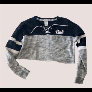 PINK CROPPED CREWNECK